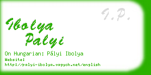 ibolya palyi business card