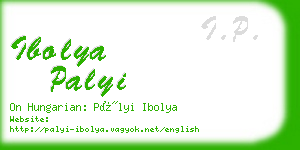 ibolya palyi business card